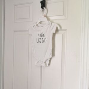 3/$15 Rae Dunn onesie size 6 m